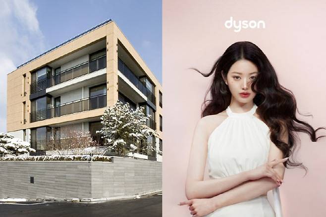 서울 용산구 한남동 ‘루시드하우스’와 아이브 장원영. (사진=대림디앤아이, 다이슨코리아 제공)