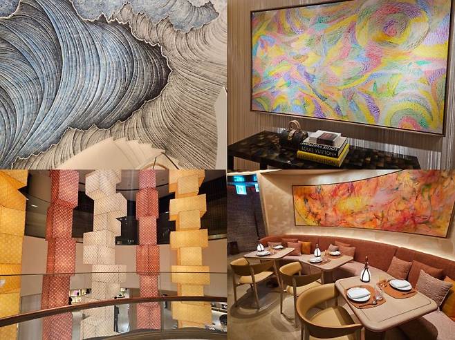 '루이비통 비저너리 저니 서울' 공간 곳곳에 비치된 작품들. 박재현 기자