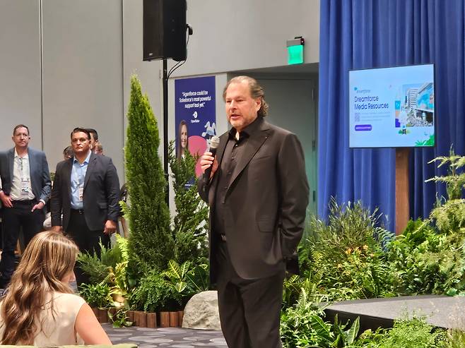 마크 베니오프 세일즈포스 최고경영자(CEO). /김우영 기자