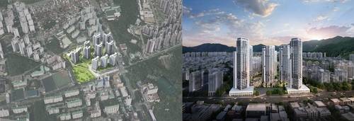 고덕역 도심공공주택복합지구(왼쪽)와 불광동 329-32 도심공공주택복합지구. [국토교통부 제공]