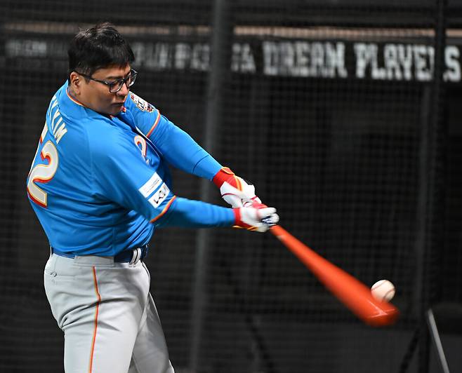 ▲ \'한일 드림 플레이어즈 게임 2025\'에 출전하는 김태균. ⓒ 사진공동취재단