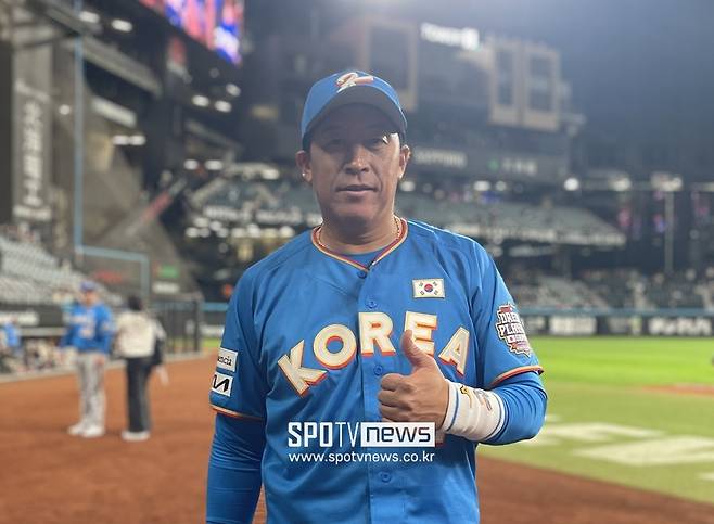 ▲ LG 이병규 퓨처스 감독이 40대 후배들 못지 않은 타격감으로 일본전 승리를 이끌었다. 2루타 2개 포함 3안타 2타점 활약. ⓒ 신원철 기자