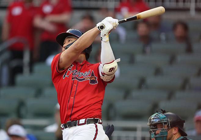 김하성은 지난 9월 초 애틀랜타 이적 후 24경기에서 타율 0.253, OPS 0.684를 기록했다. 건강을 좀더 확보한다면 리그 평균급 타격은 가능해 보인다. AFP연합뉴스