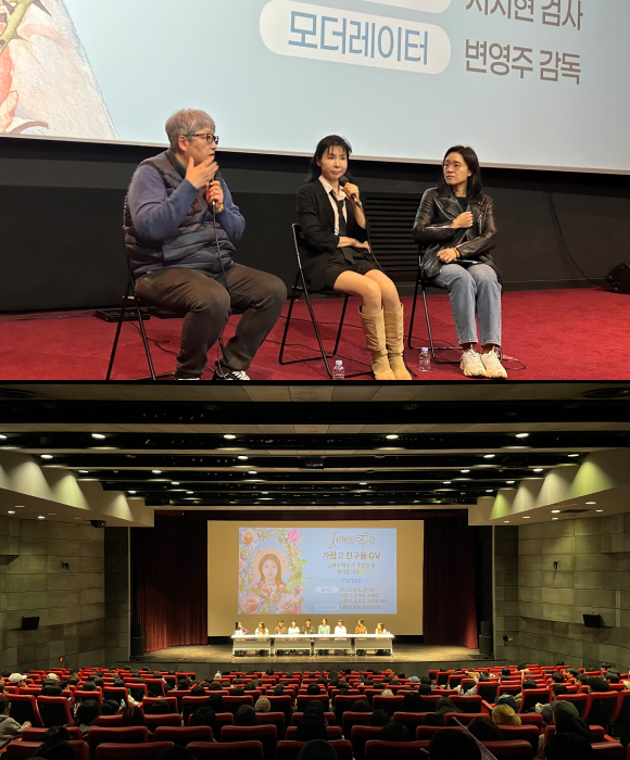 최근 개봉한 독립영화들은 이를 재밌게 본 관객들의 자발적인 입소문과 스타들의 '응원 상영회' 등이 이어지면서 꾸준한 관심 속에서 장기 흥행을 이어가고 있다. 사진은 '세계의 주인' GV(관객과의 대화) 현장. /㈜바른손이앤에이