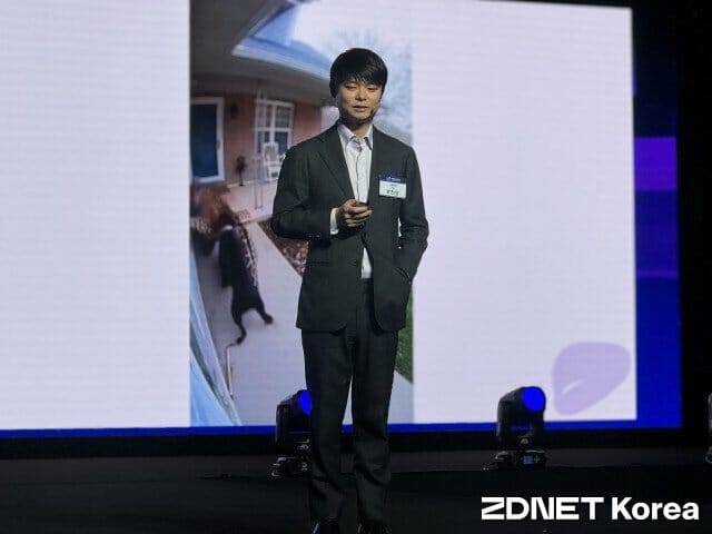 'ACDC 2025' 현장에서 발표 중인 박찬암 스틸리언 대표.