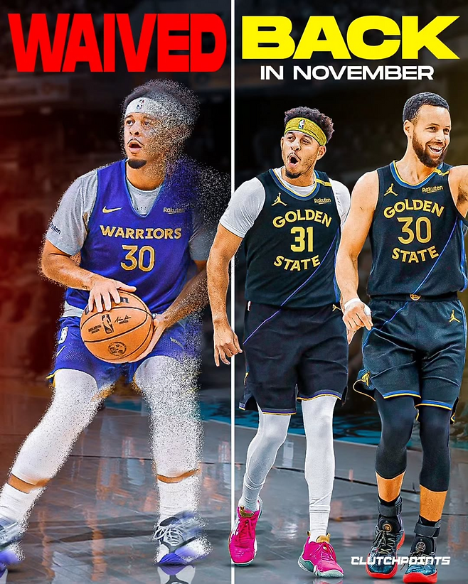 지난 10월 19일 골든스테이트서 방출된 세스 커리(왼쪽). 현지에선 그가 11월 중 다시 팀에 복귀할 것이라 내다봤다. 그리고 1일 세스 커리의 복귀 소식이 전해졌다. 사진=클러치 포인트