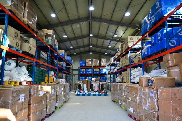지난달 28일 방문한 충북 청주시 지식재산의 상표권 침해 압수품 보관 창고. 청주=김태호 기자