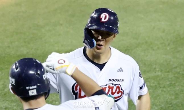 두산 시절의 김재환. /사진=김진경 대기자