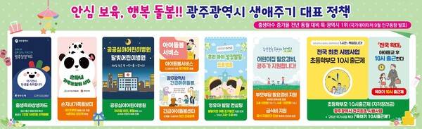 광주광역시 생애주기 대표 정책. 광주광역시 제공
