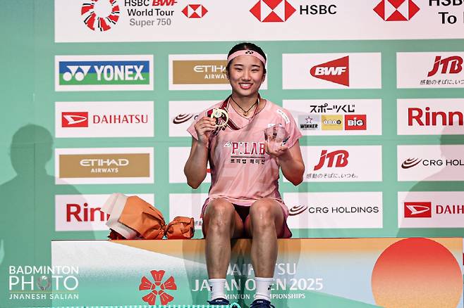 일본오픈에서 우승한 안세영. 사진제공=대한배드민턴협회