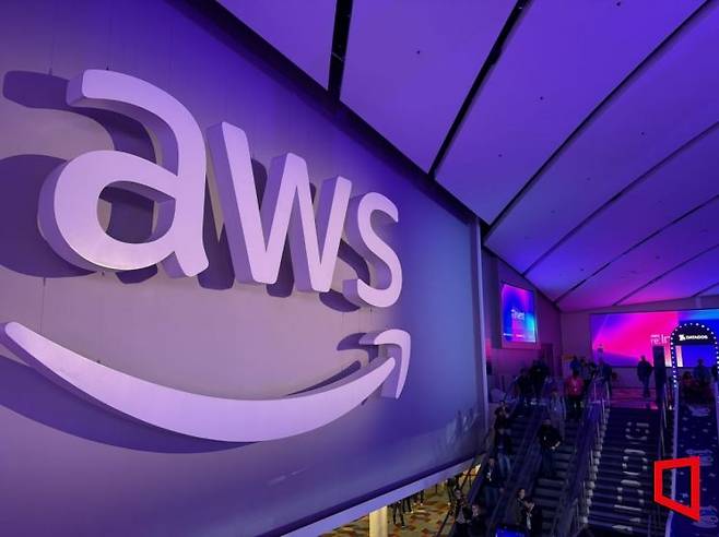 아마존웹서비스(AWS)의 연례 행사인 '리인벤트(re:Invent) 2025' 행사장 전경. 이명환 기자