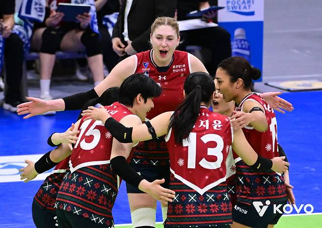 여자 프로배구 현대건설. (사진=KOVO 제공). 2025.12.02. *재판매 및 DB 금지