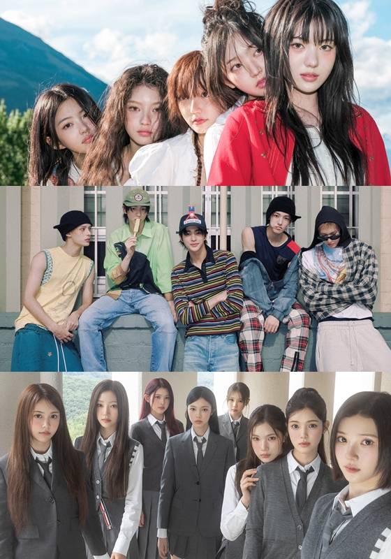 키키, 코르티스, 하츠투하츠(위부터) /사진=스타쉽엔터테인먼트, 빅히트뮤직, SM엔터테인먼트