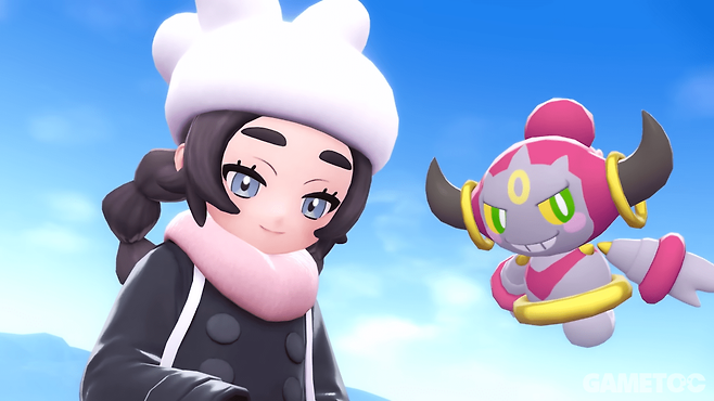 새로운 인물 NPC '안샤'와 환상의 포켓몬 '후파'&nbsp;(사진=포켓몬 공식 유튜브)