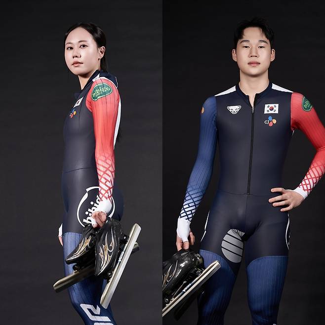 스피드스케이팅 국가대표 박지우(왼쪽)와 조승민. (700크리에이터스 제공)
