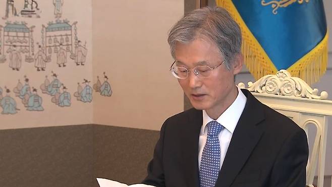 조희대 대법원장이 3일 오찬 자리에서 발언하고 있다. (SBS 캡처)