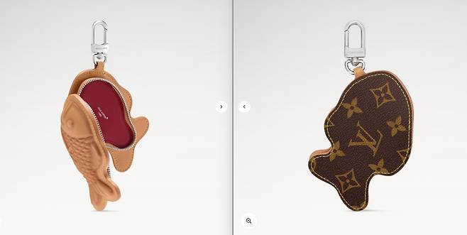 Louis Vuitton's latest snack-shaped accessory, named ″LV Taiyaki Bag Charm″ in English and ″LV Bungeoppang Bag Charm″ in Korean [SCREEN CAPTURE]