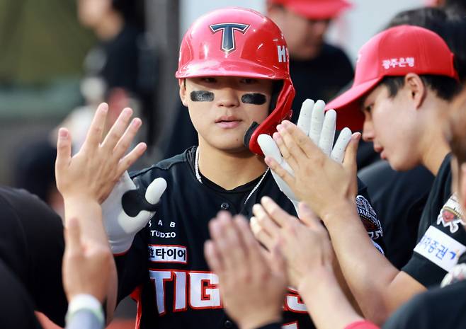 KIA타이거즈 김도영이 월드베이스볼 클래식 대비 1차 캠프 명단에 합류했다. 사진은 KIA에서 활약한 김도영. /사진=뉴스1