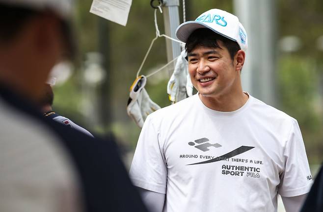 두산 베어스에서 활약했던 시절의 외야수 김재환. /사진=두산 베어스 제공