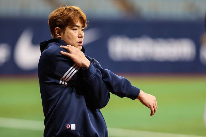 두산 베어스에서 활약했던 시절의 외야수 김재환. /사진=두산 베어스 제공