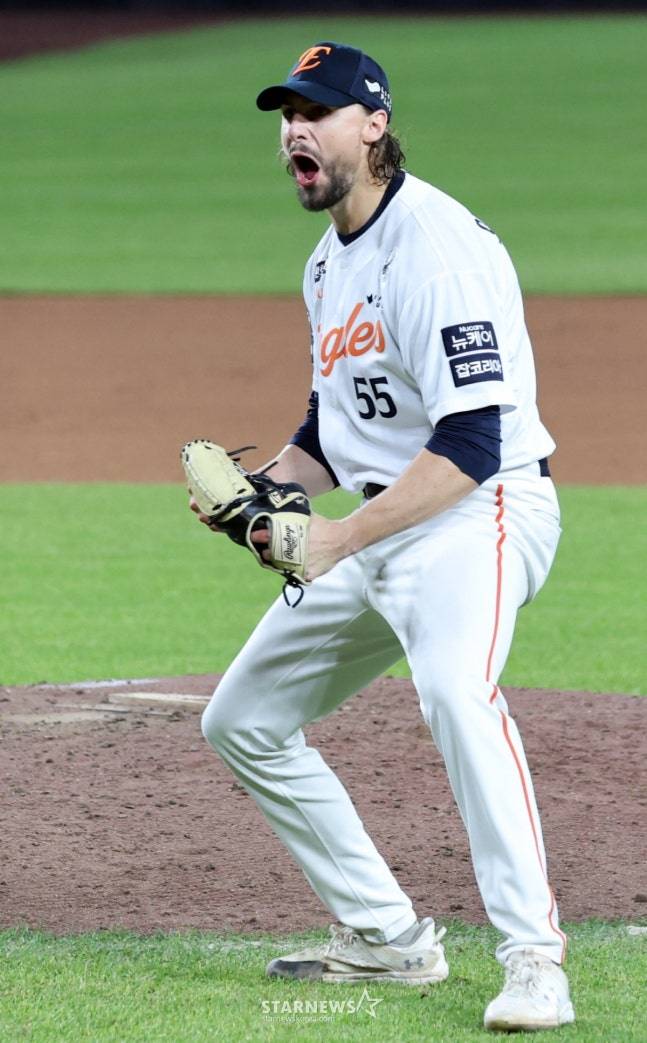 한화 시절 라이언 와이스. /사진=강영조 선임기자