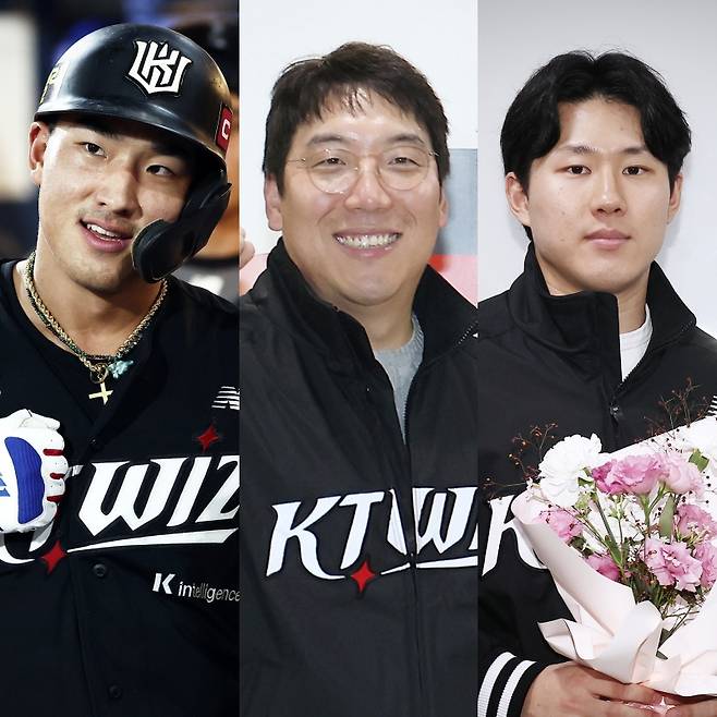 KT 안현민-김현수-최원준. KT 제공