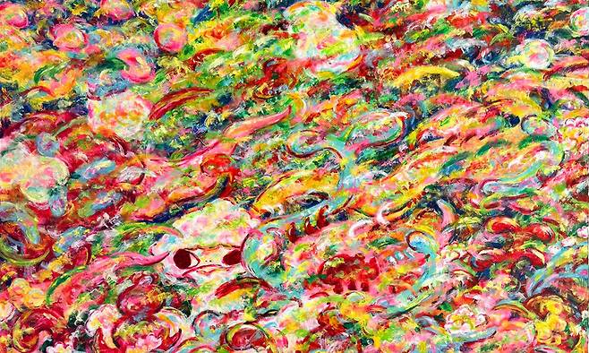 아야코 록카쿠 개인전 '혼돈과 함께 숨쉬기' 대표작.