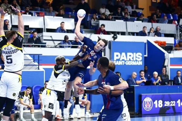 사진 2025/26 시즌 프랑스 남자 핸드볼 리퀴몰리 스타리그 파리 생제르맹과 샹베리 경기 모습, 사진 출처=파리 생제르맹