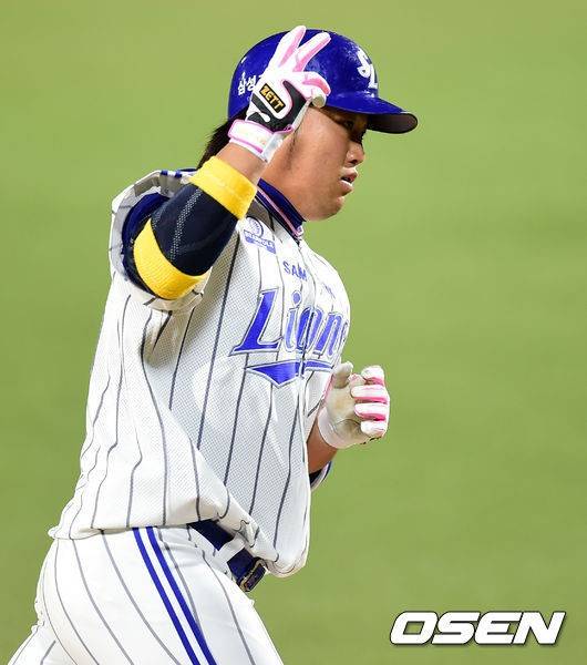 삼성 현역 시절 박석민의 모습.