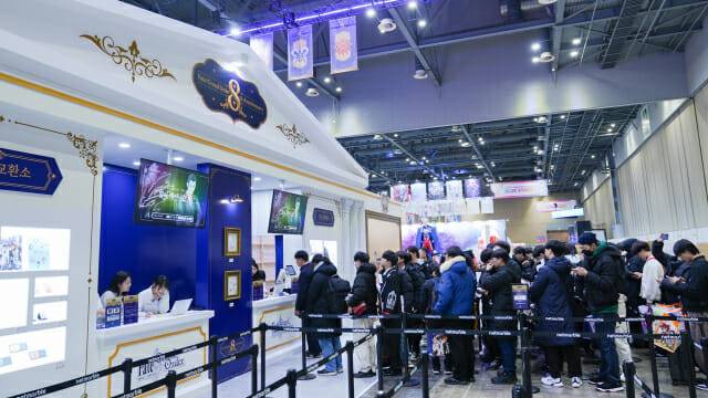 넷마블 페이트 그랜드 오더 AGF2025 부스 현장 모습.