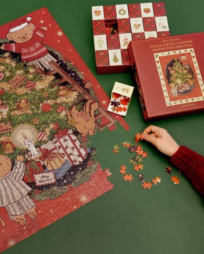 퍼즐 형태의 다이소 어드벤트 캘린더. 사진=다이소 제공