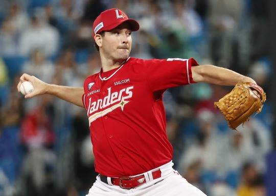 선발 역투 앤더슨. 사진[연합뉴스]