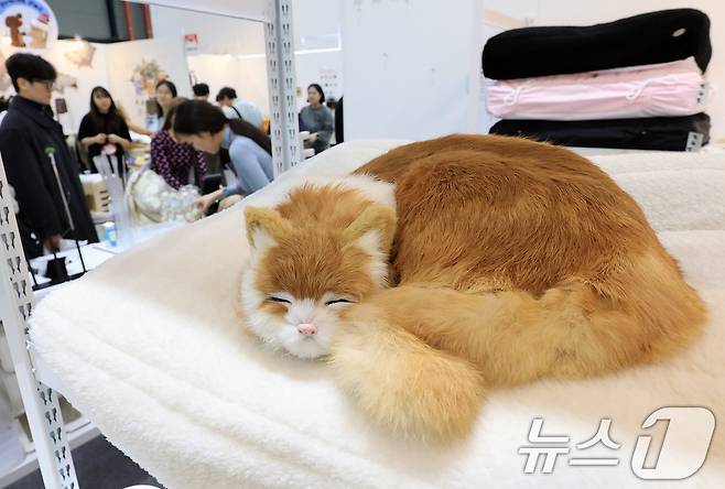 7일 서울 강남구 SETEC(세텍)에서 열린 제35회 궁디팡팡 캣페스타를 찾은 관람객들이 부스를 둘러보고 있다. 2025.12.7/뉴스1 ⓒ News1 이호윤 기자