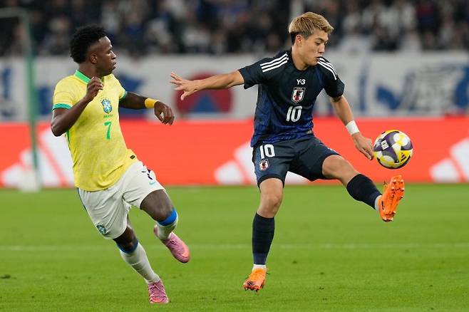 브라질과 평가전 치르는 일본. 일본은 32강전에서 브라질을 만날 가능성이 꽤 높다.뉴스1