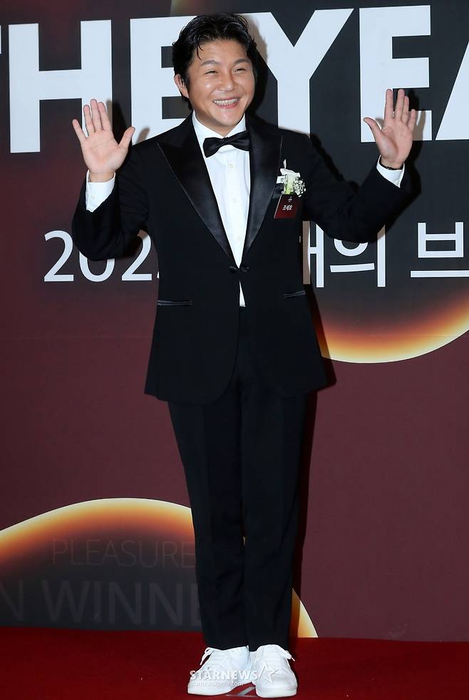 방송인 조세호가 7일 서울 중구 신라호텔에서 진행된 '2023 올해의 브랜드 대상'에 참석해 포즈를 취하고 있다. 2023.09.07 /사진=김창현