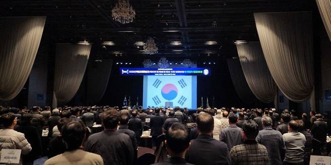 우송고(옛 대전상고) 총동창회는 지난 5일 대전시 유성구에 소재한 호텔 ICC에서 '제33차 정기총회 및 제32.33대 총동창회장 이·취임식'을 개최했다.(사진=우송고 총동창회)