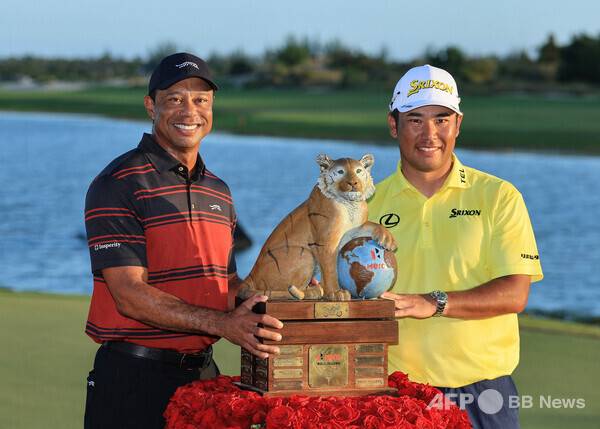'골프황제' 타이거 우즈가 주최한 2025년 미국프로골프(PGA) 투어 이벤트 대회인 히어로 월드 챌린지에서 우승을 차지한 마쓰야마 히데키(일본). 사진제공=ⓒAFPBBNews = News1 (사진을 무단으로 사용하지 마십시오.)