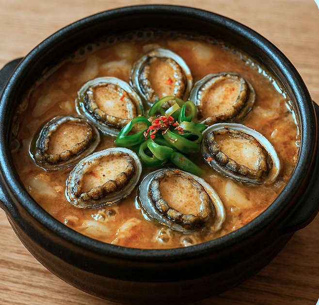 오분자기 뚝배기. 코파일럿 생성 이미지