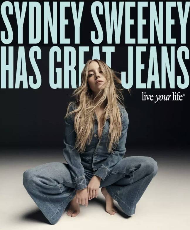 미국 배우 시드니 스위니(28)가 자신이 모델로 참여한 청바지 광고를 둘러싼 인종주의 논란에 대해 입장을 밝혔다./사진=아메리칸 이글
