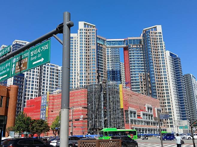 서울 송파구 잠실르엘(미성크로바아파트재건축조합) 공사현장. [헤럴드경제DB]