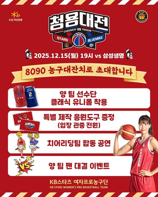 KB스타즈와 삼성생명의 '청용대전' 포스터. /사진=KB스타즈 제공
