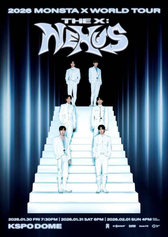 그룹 몬스타엑스가 2026년 1월 30일부터 3일간 진행되는 서울 KSPO돔 공연을 시작으로 월드 투어 '더 엑스 : 넥서스'에 돌입한다. /스타쉽엔터테인먼트