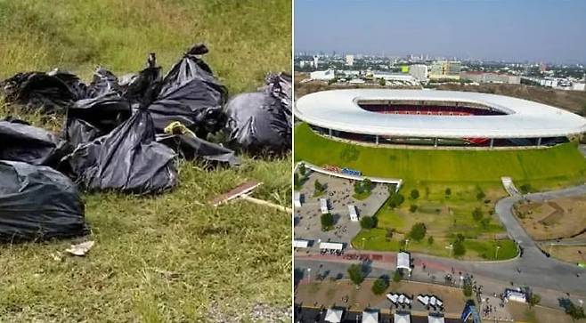 2026 북중미 월드컵이 열릴 멕시코 할리스코주 과달라하라의 아크론 스타디움 인근에서 사람 유해가 담긴 가방이 무더기로 발견됐다. /elcongresista