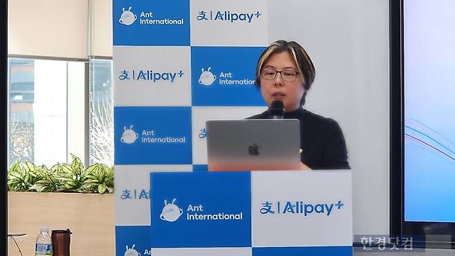 웨이샤오 쟝 알리페이플러스 북아시아·북아메리카 총괄. 사진=신용현 기자