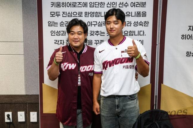 박석민(왼쪽)과 박준현. /사진=키움 히어로즈