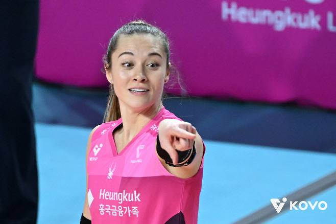 흥국생명 외국인선수로 활약 중인 한국계 3세 레베카 라셈. 사진=KOVO