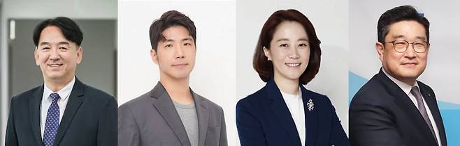 (왼쪽부터) 유원규 전 에이비엘바이오 연구개발본부장(부사장), 옥찬영 전 루닛 최고의학책임자(CMO·상무), 이영미 유한양행 R&BD본부장(부사장), 박찬희 JW중외제약 최고기술책임자(CTO)