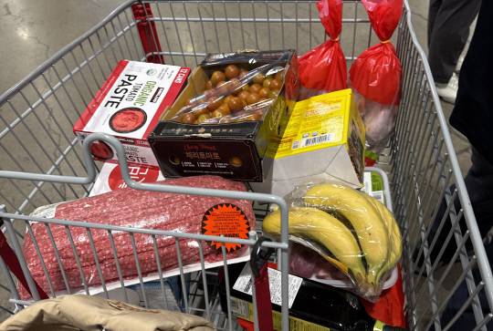 시민 조모(59) 씨가 코스트코에서 수입산 농축산물을 비롯한 상품을 카트에 담아 장을 보고 있다. 이다온 기자