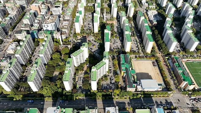 하안주공 6·7단지 전경. 하안주공 6·7단지 통합추진준비위원회(추진위) 제공.