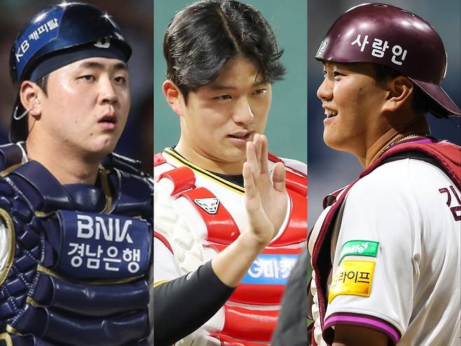 2025시즌 더욱 성장하며 가능성을 보인 NC 김형준, SSG 조형우, 키움 김건희(왼쪽부터). 사진제공｜NC 다이노스·SSG 랜더스·키움 히어로즈